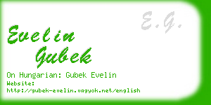 evelin gubek business card